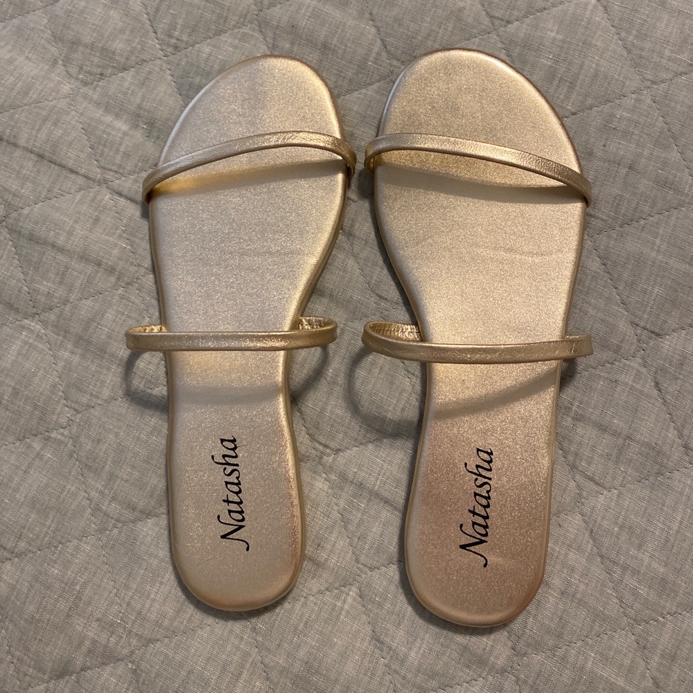 Natasha Gold Sandals
